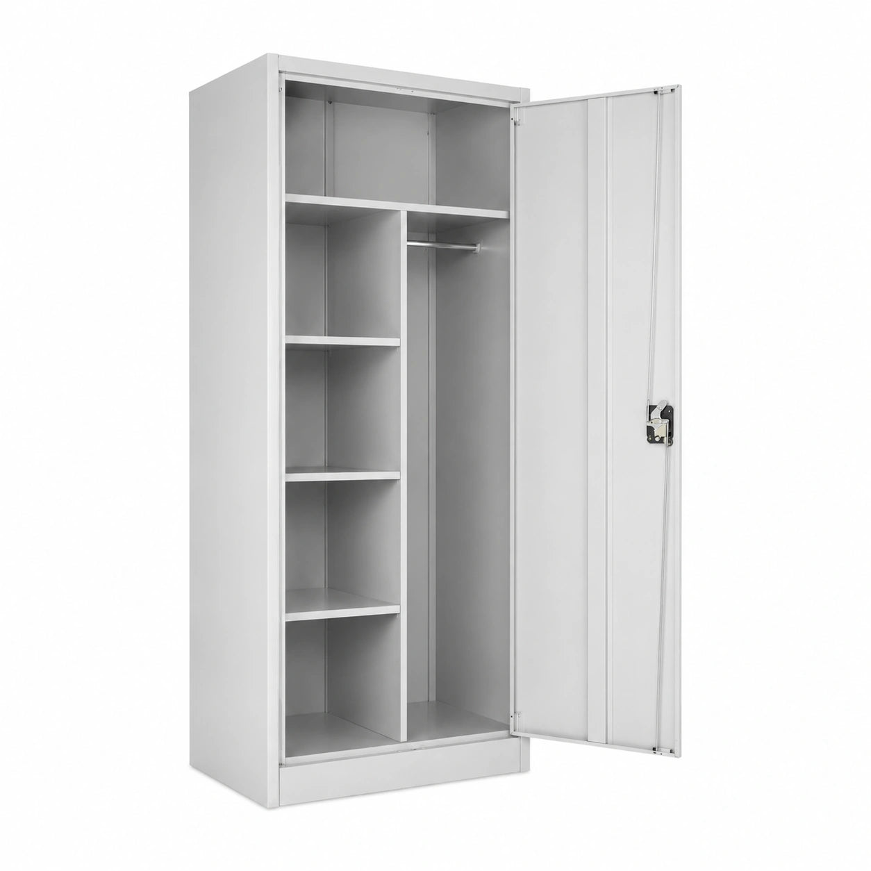 Porte-manteau, avec rangement, avec étagères, avec portes, 180 x 80 x 40 cm, pour l’entrée ou le couloir
