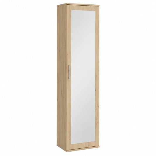 Porte-manteau, avec rangement, avec étagères, avec portes, 35 x 50 x 180 cm, pour l’entrée ou le couloir