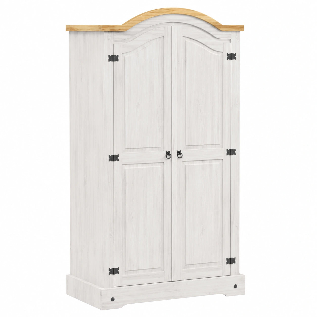 Armoire, avec rangement, coloris blanc, 102 x 52 x 186 cm, pour la chambre