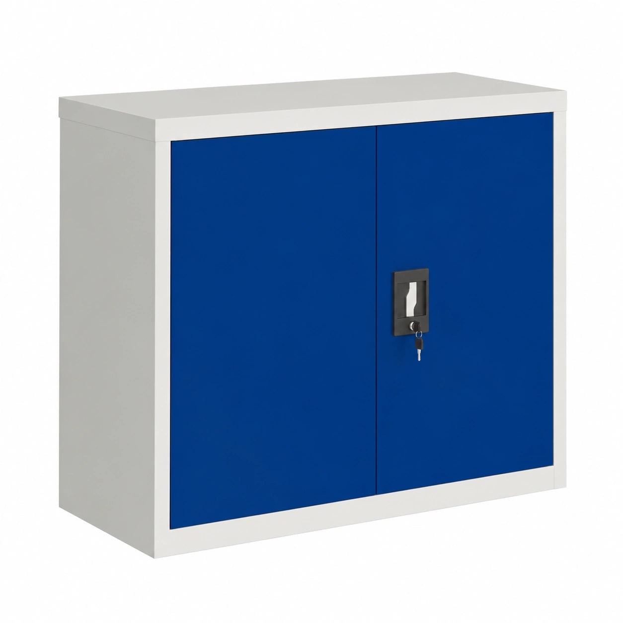 Porte-manteau, avec rangement, en acier, 90 x 40 x 70 cm, coloris gris et bleu, pour l’entrée ou le couloir