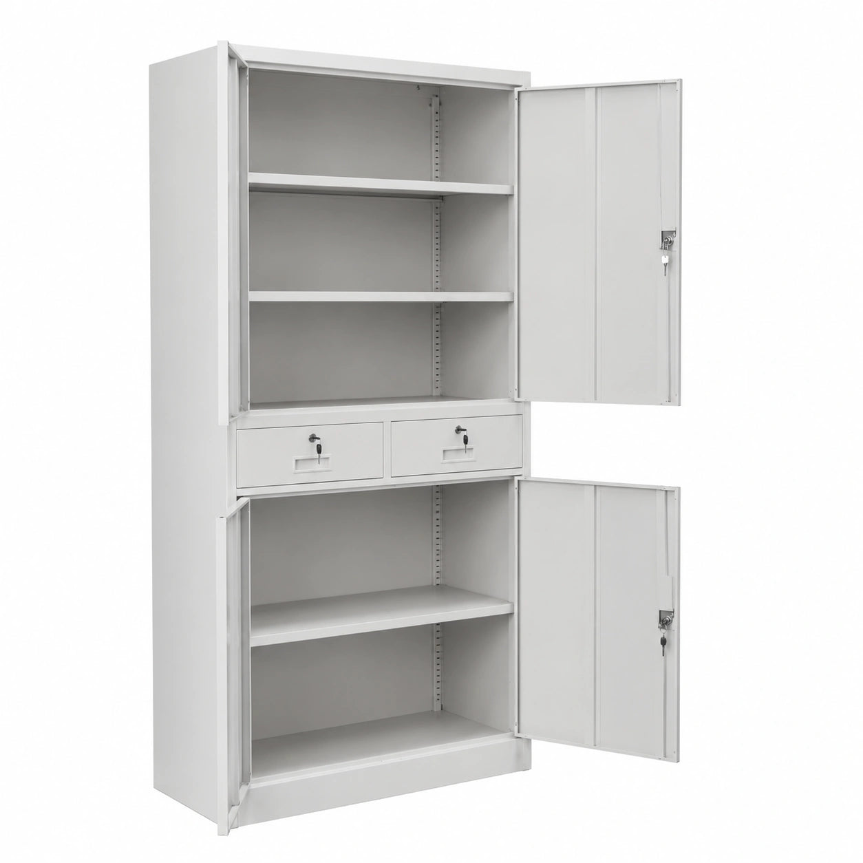 Armoire, avec rangement, avec tiroirs, avec portes, coloris gris, 80 x 40 x 180 cm, pour la chambre