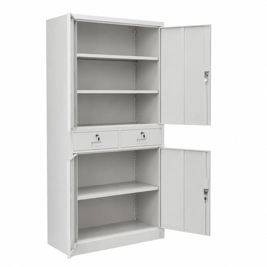 Armoire, avec rangement, avec tiroirs, avec portes, coloris gris, 80 x 40 x 180 cm, pour la chambre
