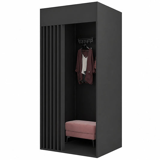 Porte-manteau, 100 x 100 x 200 cm, coloris noir, pour l’entrée ou le couloir