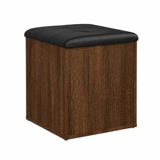 Porte-manteau, avec rangement, en chêne, coloris marron, 42 x 42 x 45 cm, pour l’entrée ou le couloir