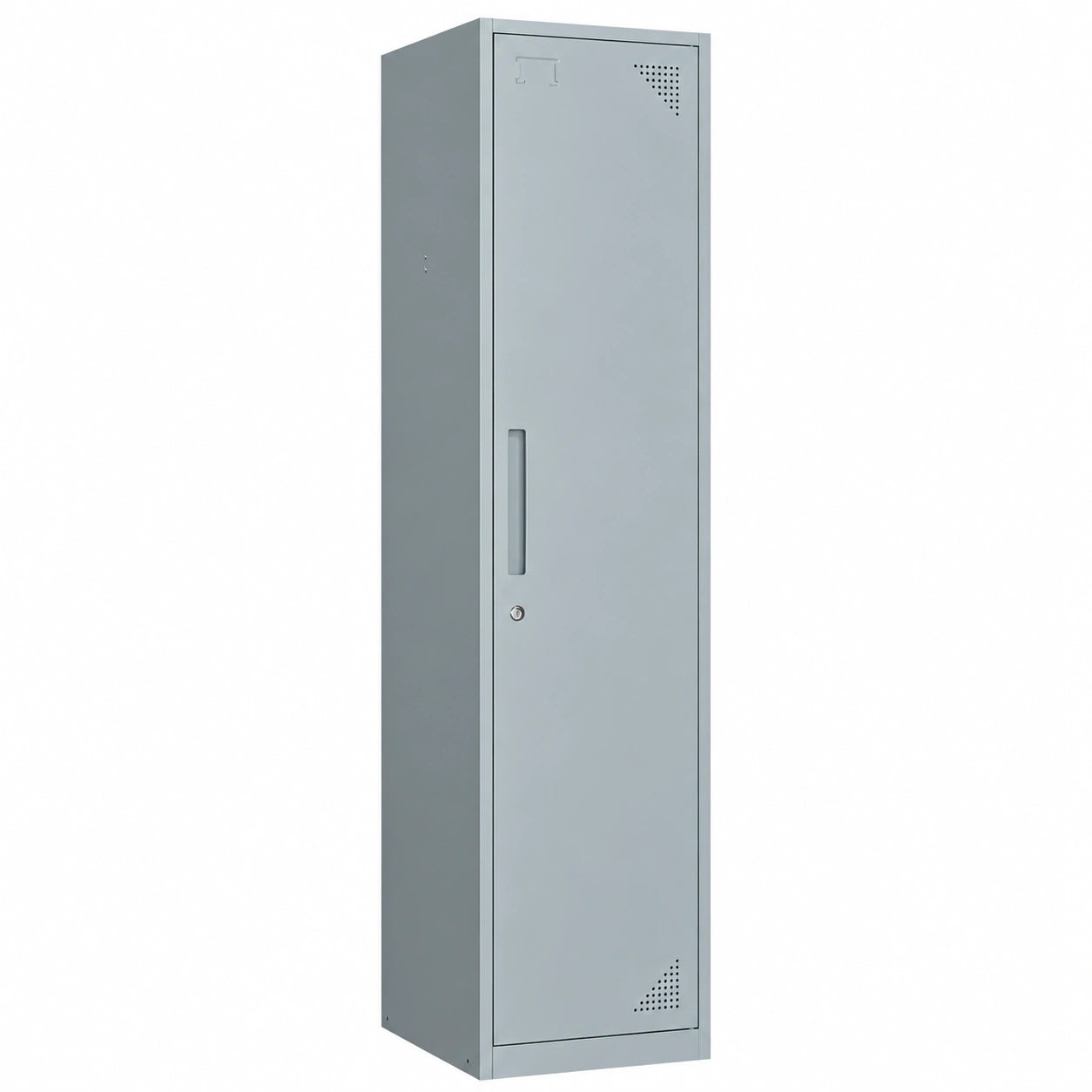 Porte-manteau, avec portes, en métal, coloris gris, pour l’entrée ou le couloir