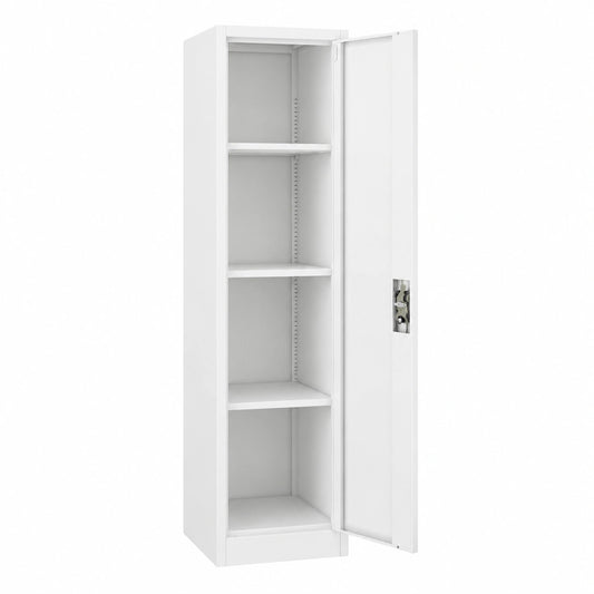 Armoire, en acier, avec portes, coloris blanc, pour la chambre