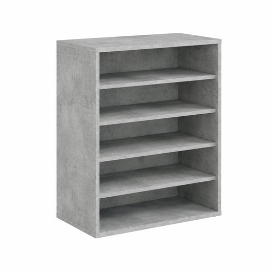 Porte-manteau, modulable, avec rangement, avec étagères, 60 x 35 x 70 cm, coloris gris, pour l’entrée ou le couloir